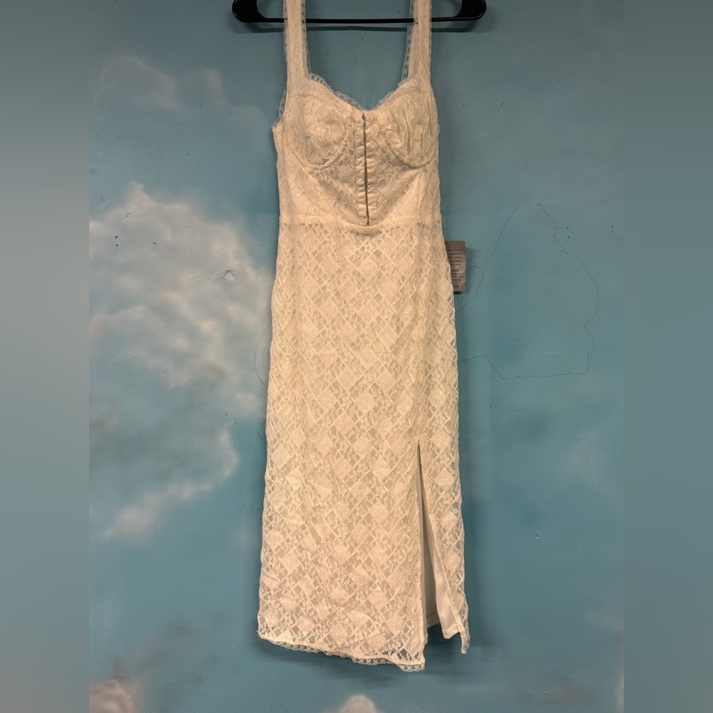 Astr White Lace Dress